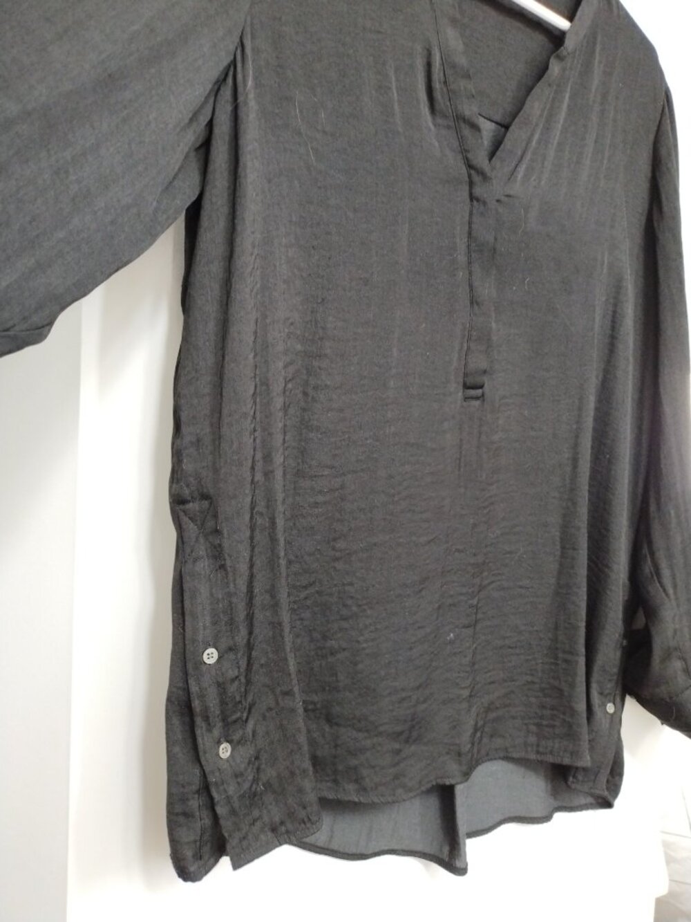 Massino Fabbro long sleeve flowy silky feeling top - Picture 3 of 4